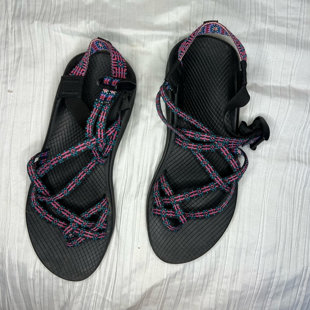 Pink and Blue Chaco Sandals